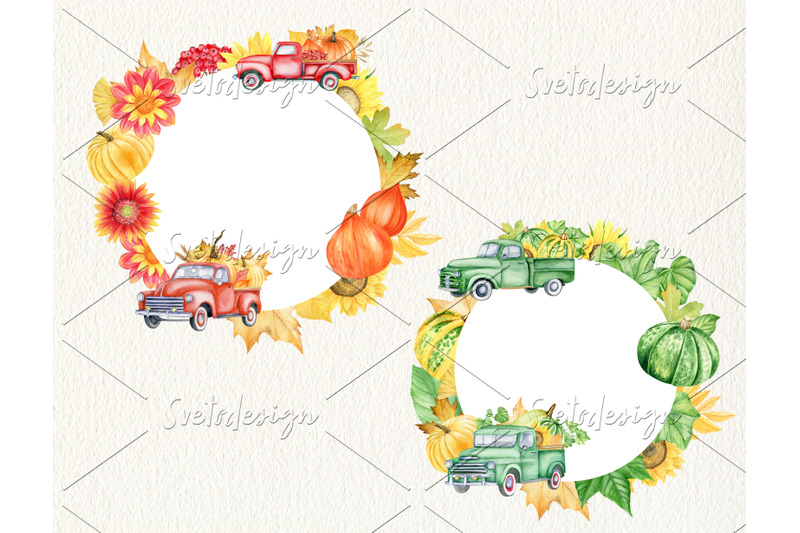 watercolor-pumpking-frames-clipart-set-hand-drawn-thanksgiving-wreath