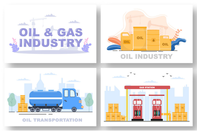 15-oil-gas-fuel-industry-vector-illustration