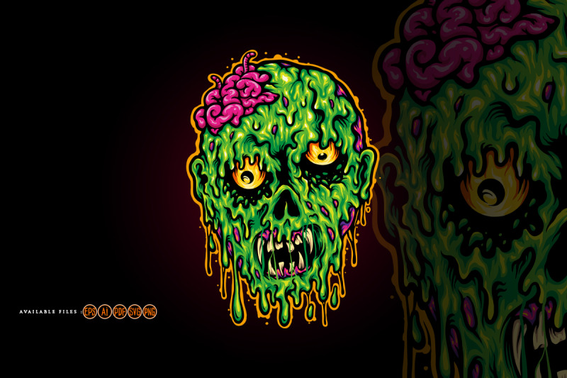 head-zombie-horror-halloween-illustrations