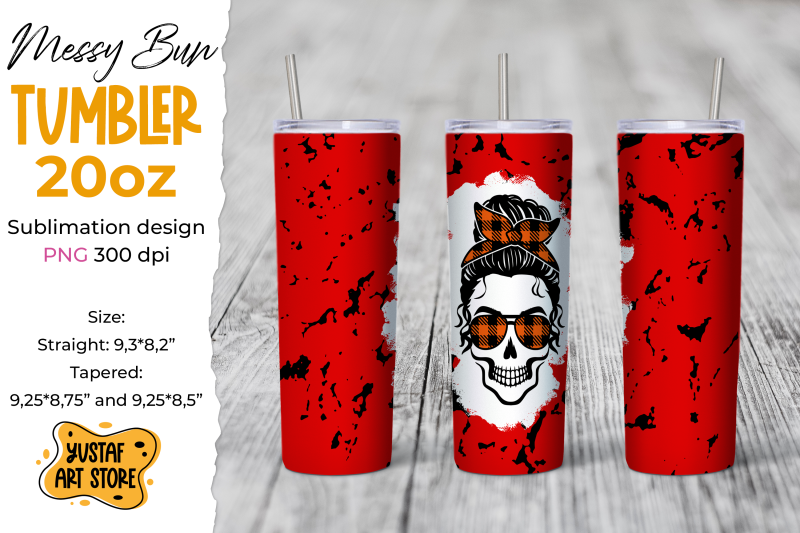 halloween-skull-messy-bun-headband-tumbler-sublimation-wrap