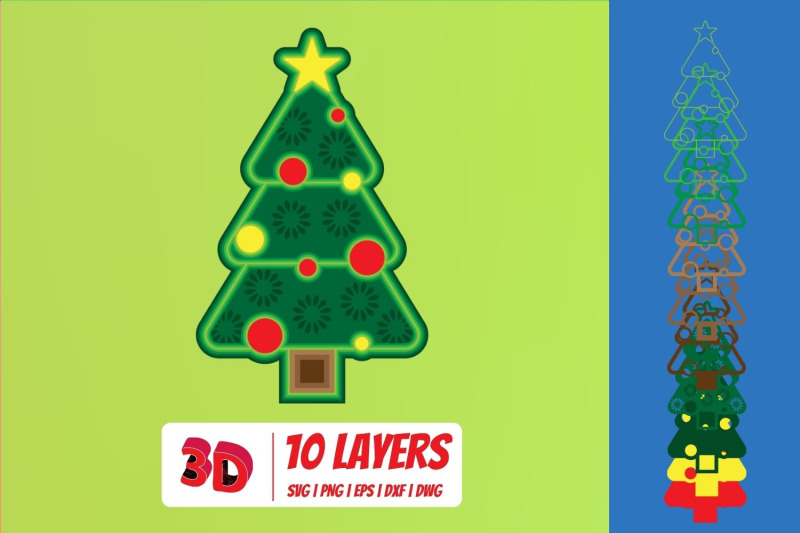 3d-christmas-trees-svg-bundle