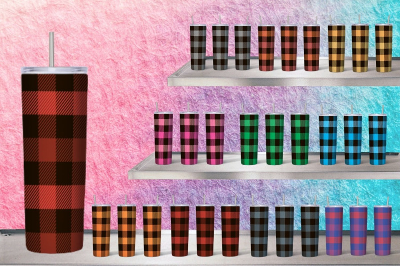 buffalo-plaid-tumbler-sublimation