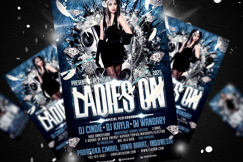 ladies-on-flyer-template