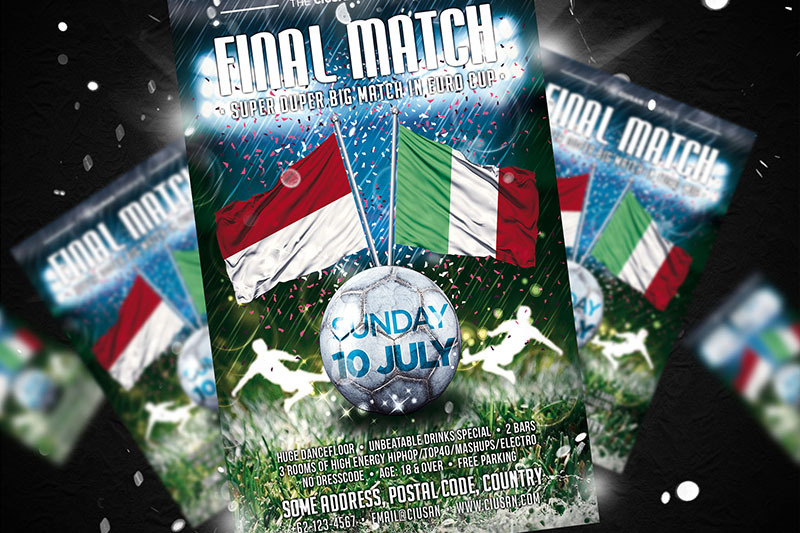 football-final-match-flyer-template