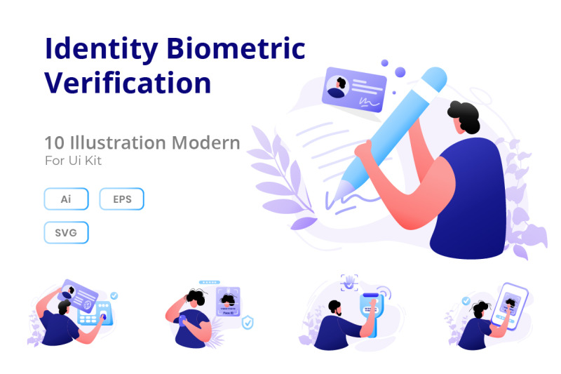 identity-biometric-verification-flat-illustration