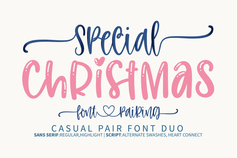 special-christmas-a-casual-pair-font-duo
