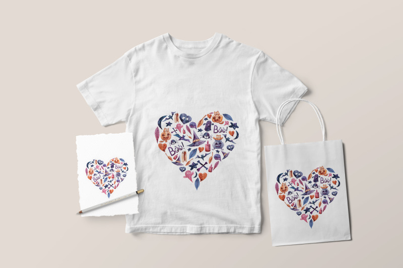 halloween-t-shirt-sublimation-design-in-a-shape-of-heart