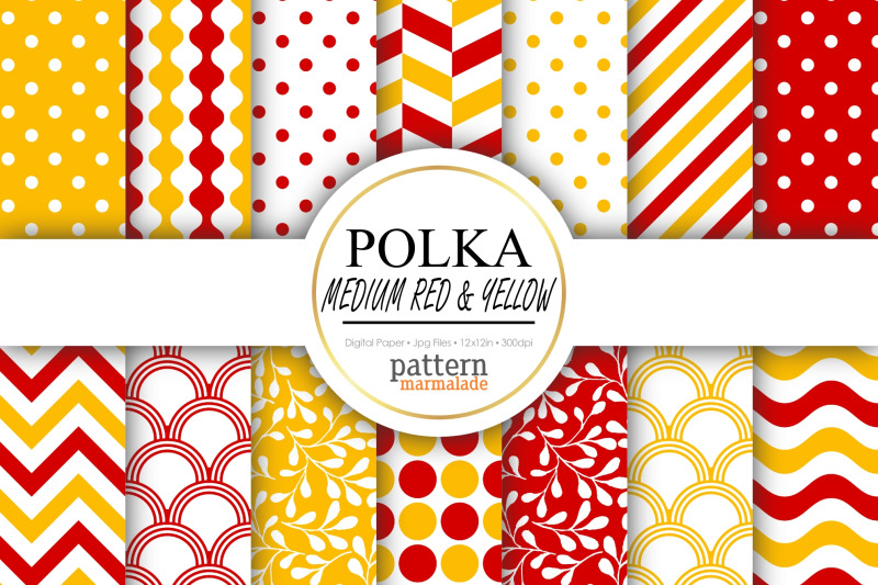 polka-red-and-yellow-digital-paper-t0211