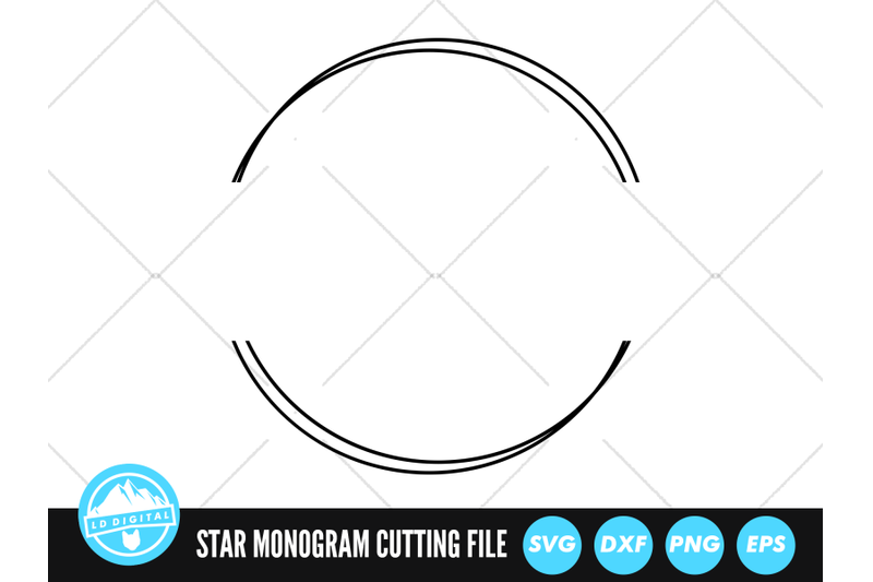 circle-monogram-svg-circle-split-frame-cut-file