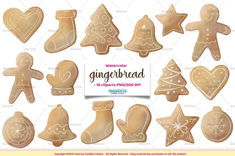 christmas-cookie-gingerbread-cliparts-watercolor