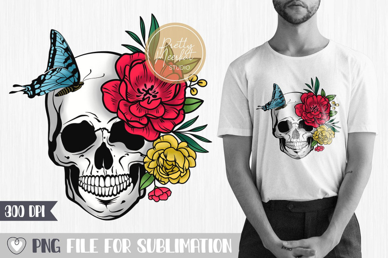floral-skull-png-sublimation-design-skull-with-flowers