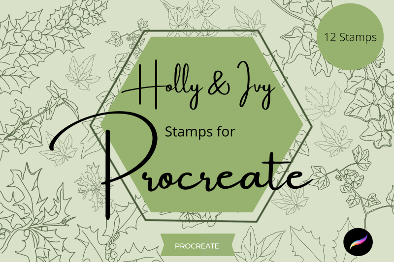 holly-amp-ivy-procreate-stamps-set-x-12