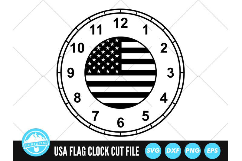 usa-flag-clock-face-svg-clock-face-cut-file