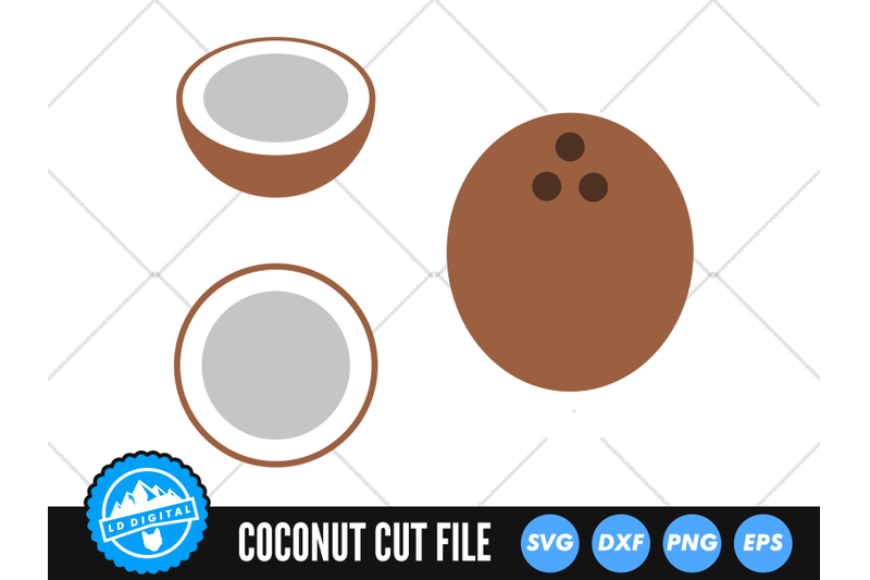 coconut-svg-kawaii-fruit-svg-tropical-fruit-svg