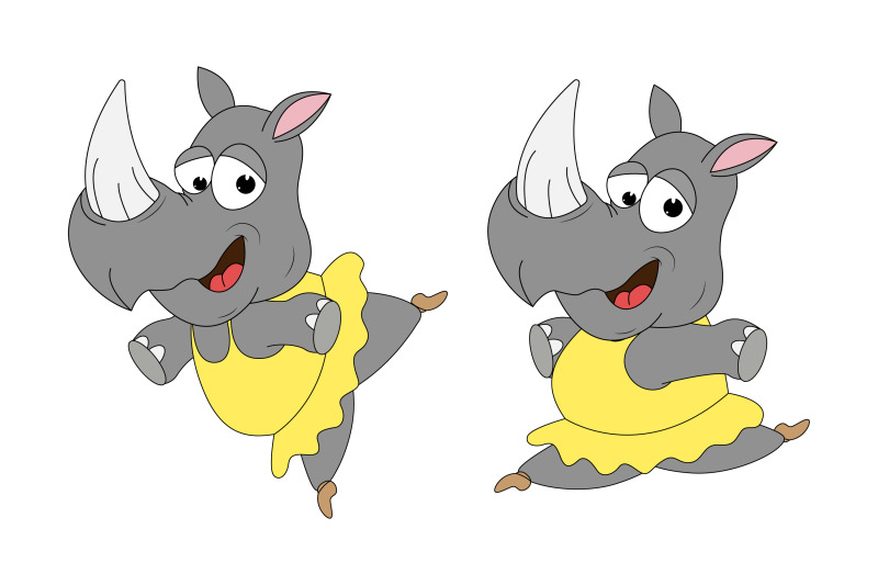 cute-hippo-animal-cartoon-ballerina