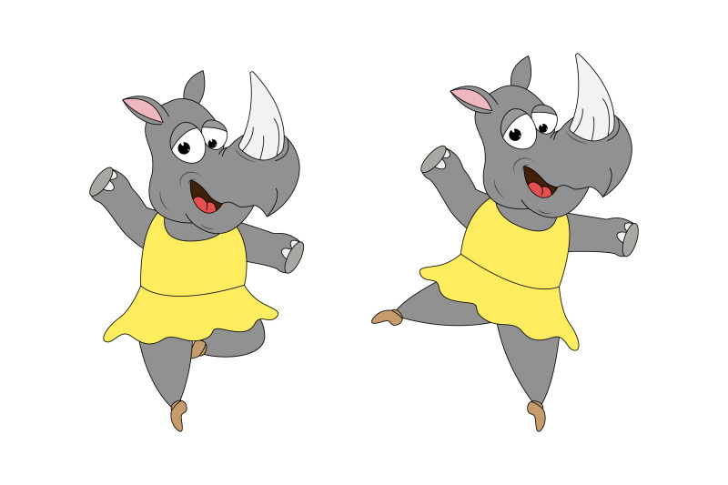 cute-rhino-animal-cartoon-ballerina