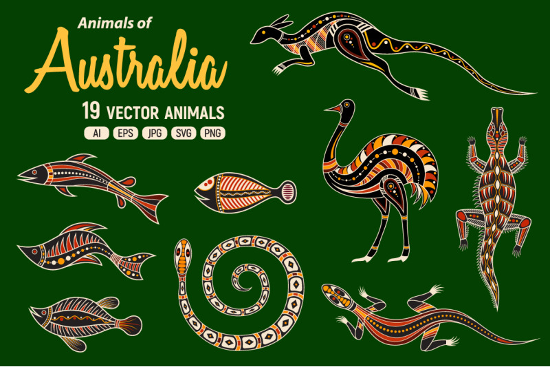 australian-animals-vector-icons