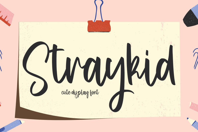 straykid-cute-display-font