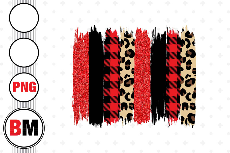 red-leopard-plaid-buffalo-brush-png-files