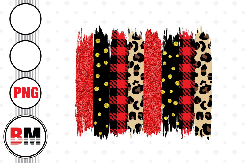 red-leopard-plaid-buffalo-brush-png-files