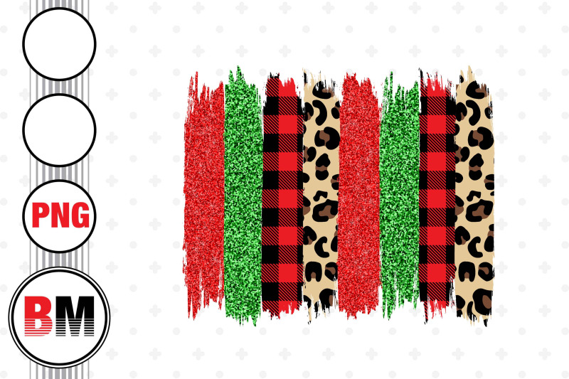 leopard-plaid-buffalo-christmas-brush-png-files