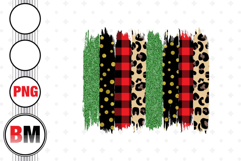 leopard-plaid-buffalo-christmas-brush-png-files