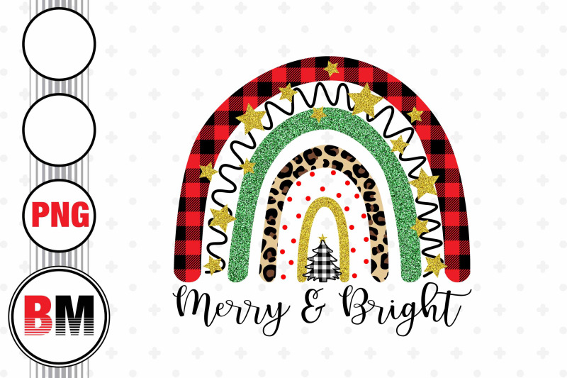 merry-and-bright-christmas-rainbow-png-files