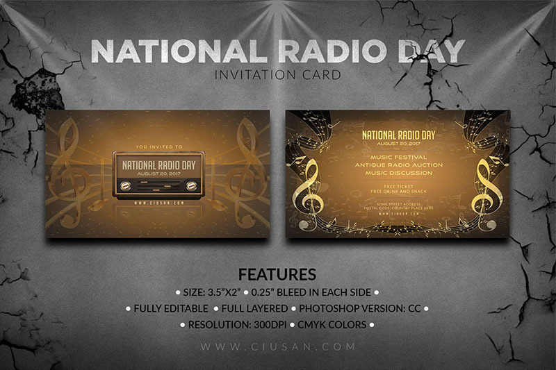 national-radio-day-invitation-card