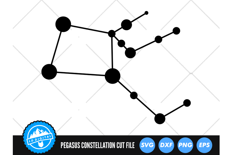 pegasus-star-constellation-svg-star-map-cut-file