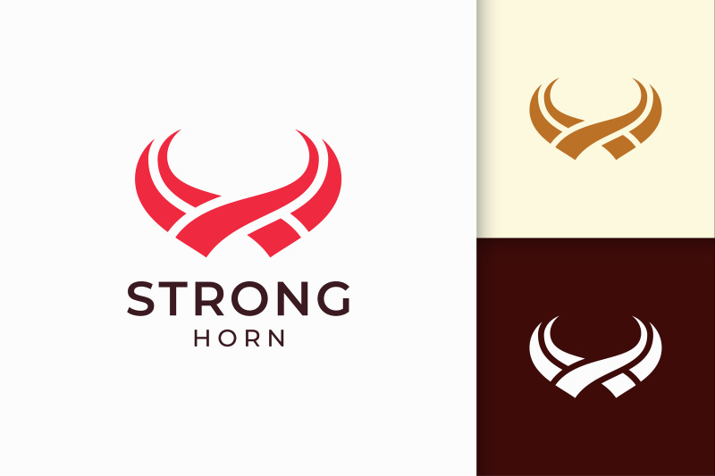 abstract-horn-logo-in-solid-red-color