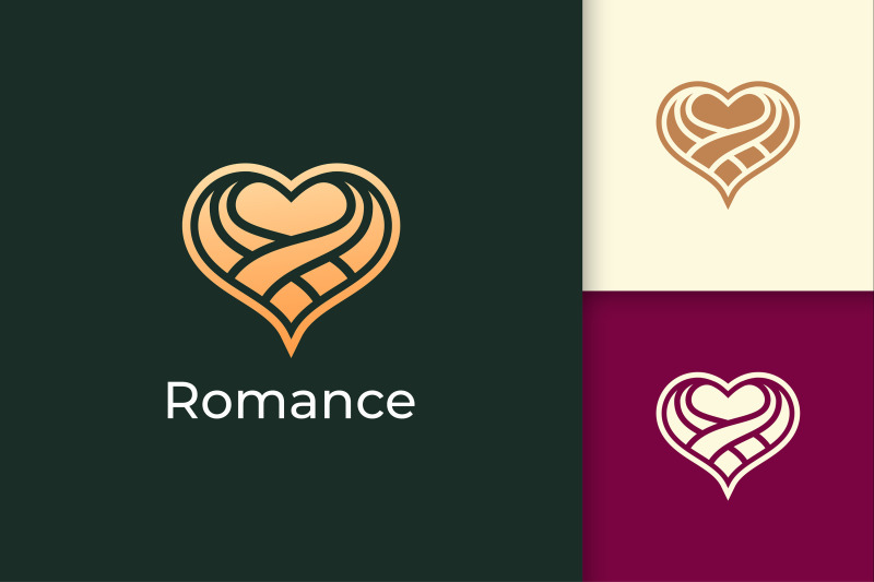 luxury-love-logo-represent-romance