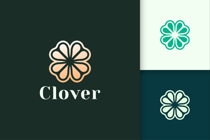 clover-leaf-logo-in-luxury-gold-color