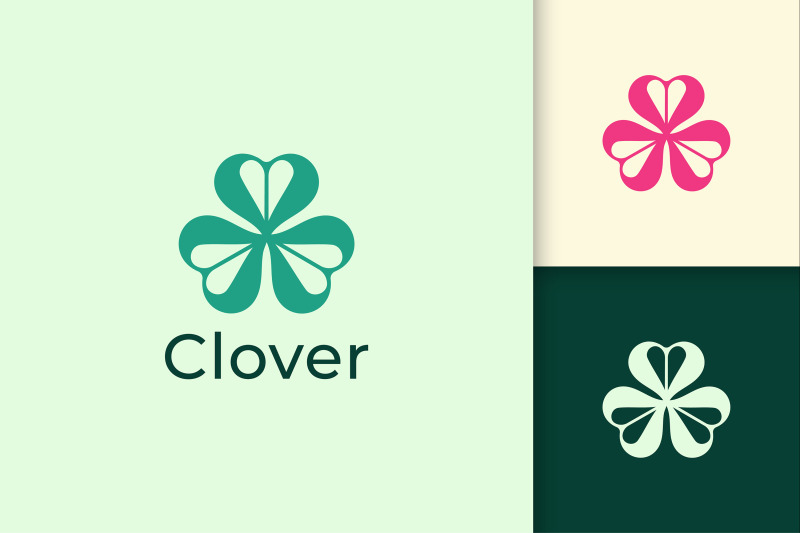 clover-logo-with-simple-love-shape