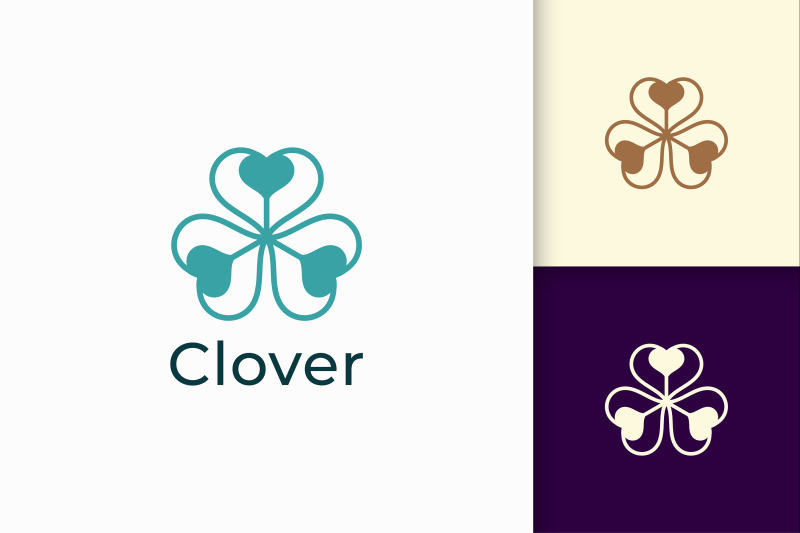 clover-logo-with-simple-love-shape