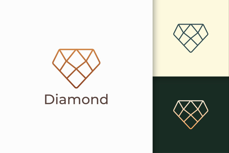 luxury-gem-logo-in-diamond-line-shape