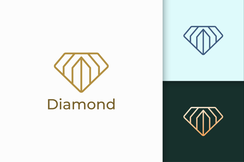 luxury-jewel-logo-in-diamond-line-shape