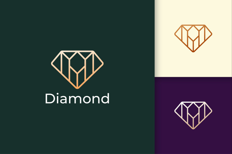 luxury-jewel-logo-in-diamond-line-shape