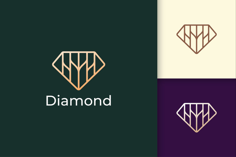 luxury-jewel-logo-in-diamond-line-shape