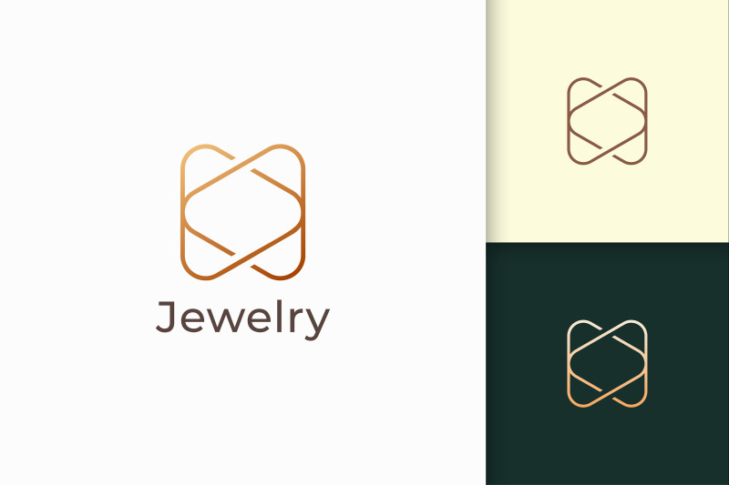 luxury-gold-jewel-logo-in-line-shape