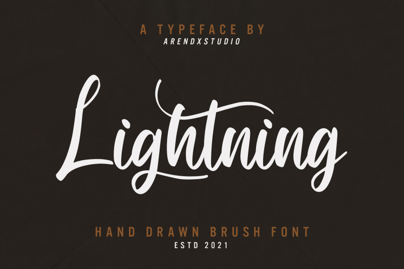 lightning-hand-draw-brush-font
