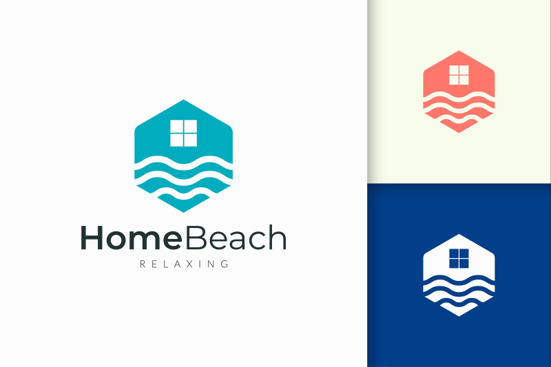 home-or-resort-logo-in-waterfront-with-abstract-shape-for-real-estate