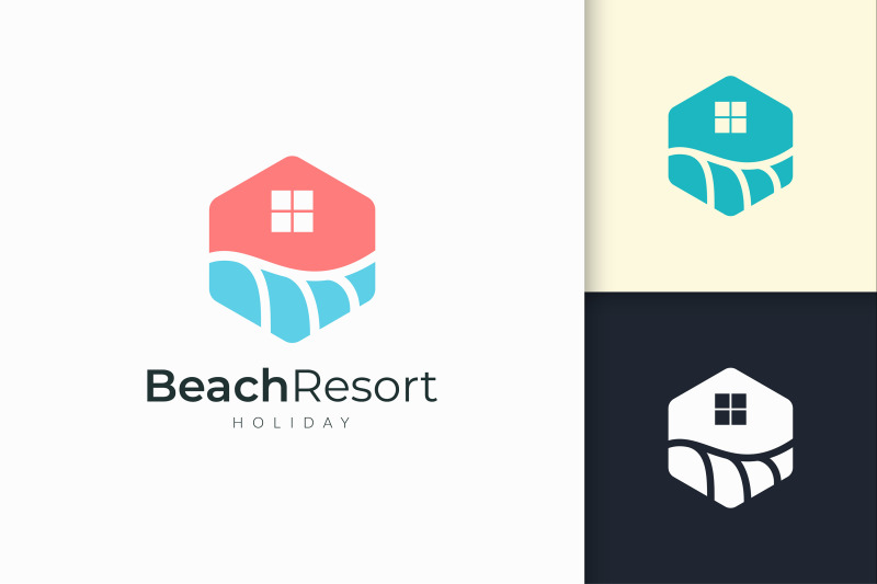 home-or-resort-logo-in-waterfront-with-abstract-shape-for-real-estate