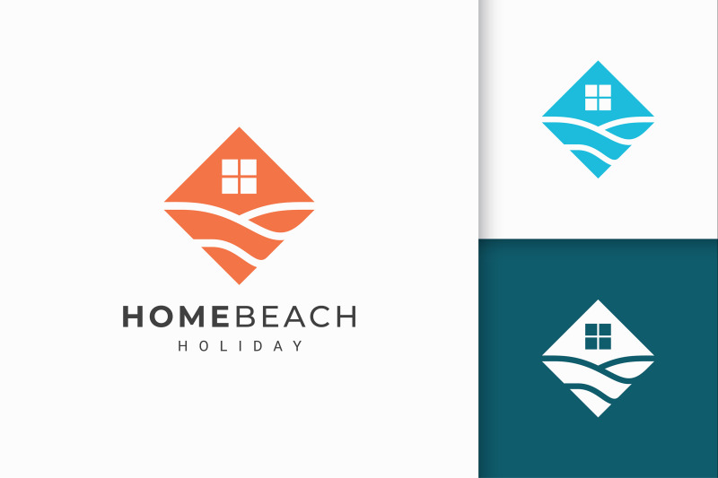 beach-hotel-or-resort-logo-in-abstract-flat-shape
