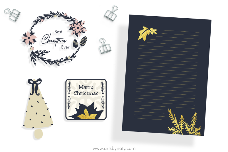 christmas-notebook-paper-and-stickers