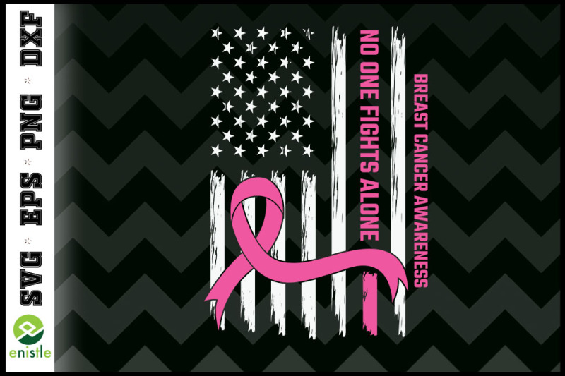 no-one-fight-alone-breast-cancer-flag