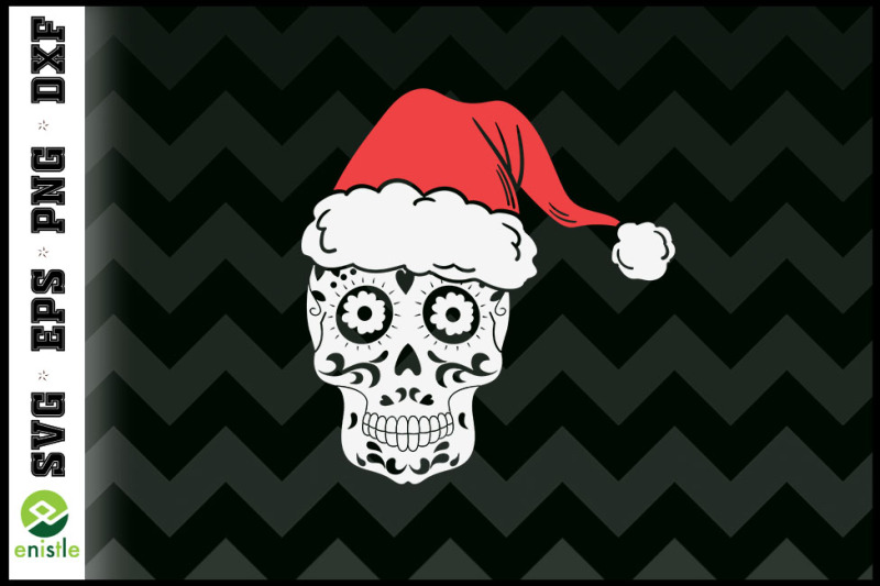 sugar-skull-santa-hat-funny-christmas