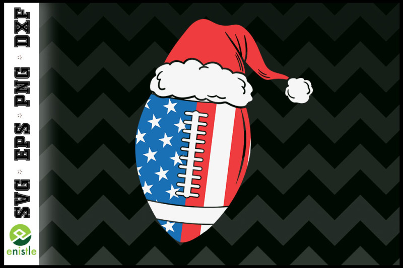 football-usa-flag-funny-santa-hat