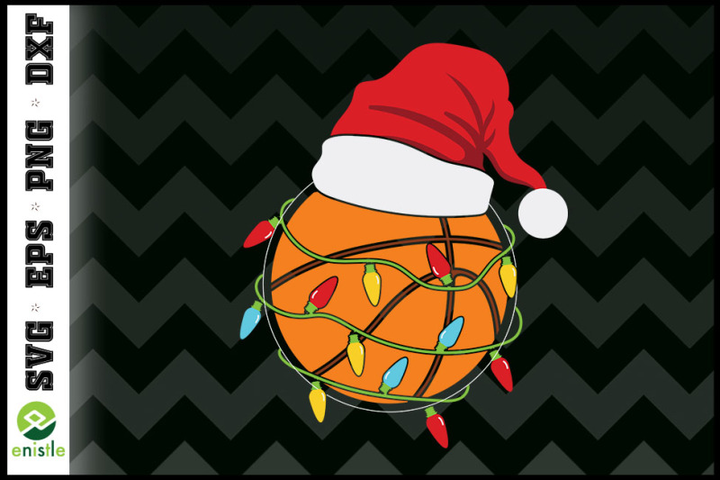 basketball-christmas-lights-santa-hat