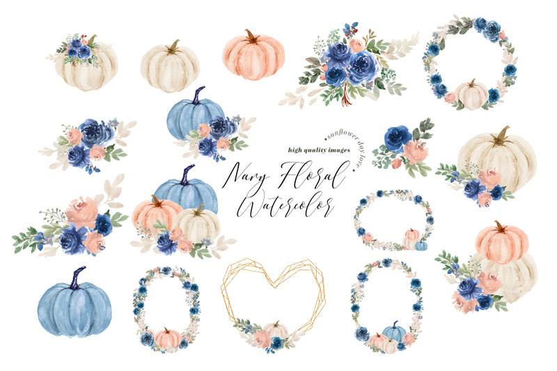 navy-blue-floral-pumpkin-clipart