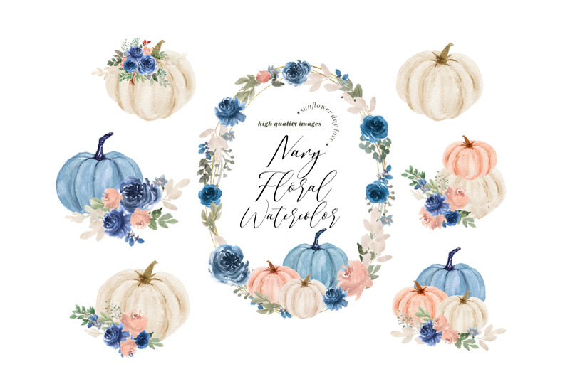 navy-blue-floral-pumpkin-clipart